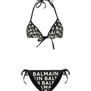 Balmain Logo Print Bikini